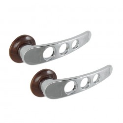 POIGNEES D'OUVERTURE DE PORTE CHROME/BOIS -07/66 (2)