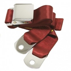 CEINTURE VENTRALE ROUGE BOUCLE AVIATION CHROME