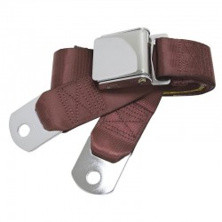 CEINTURE VENTRALE BORDEAUX BOUCLE AVIATION CHROME