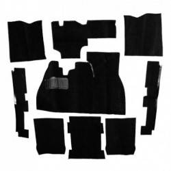 KIT MOQUETTE 9 PIECES NOIRE BOUCLEE 08/72-12/86 (sauf 1302-1303)