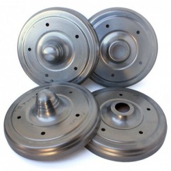 SET DE 4 COUVRES TAMBOURS 5X205 STYLE PORSCHE 356/550