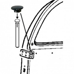 BOUCHON D'AXE DE CHARNIERE DE PORTE BLANC Type 1