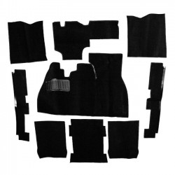 KIT MOQUETTE 9 PIECES NOIRE BOUCLEE 08/72-12/86 (sauf 1302-1303)